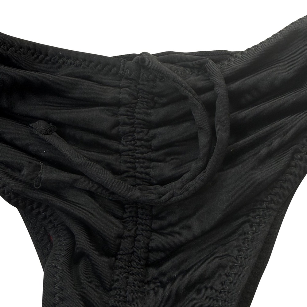 B Swim Cheeky Cupcake Bikini Bottom Womens Medium Noir Black Hot Pink L47 - Picture 4 of 9